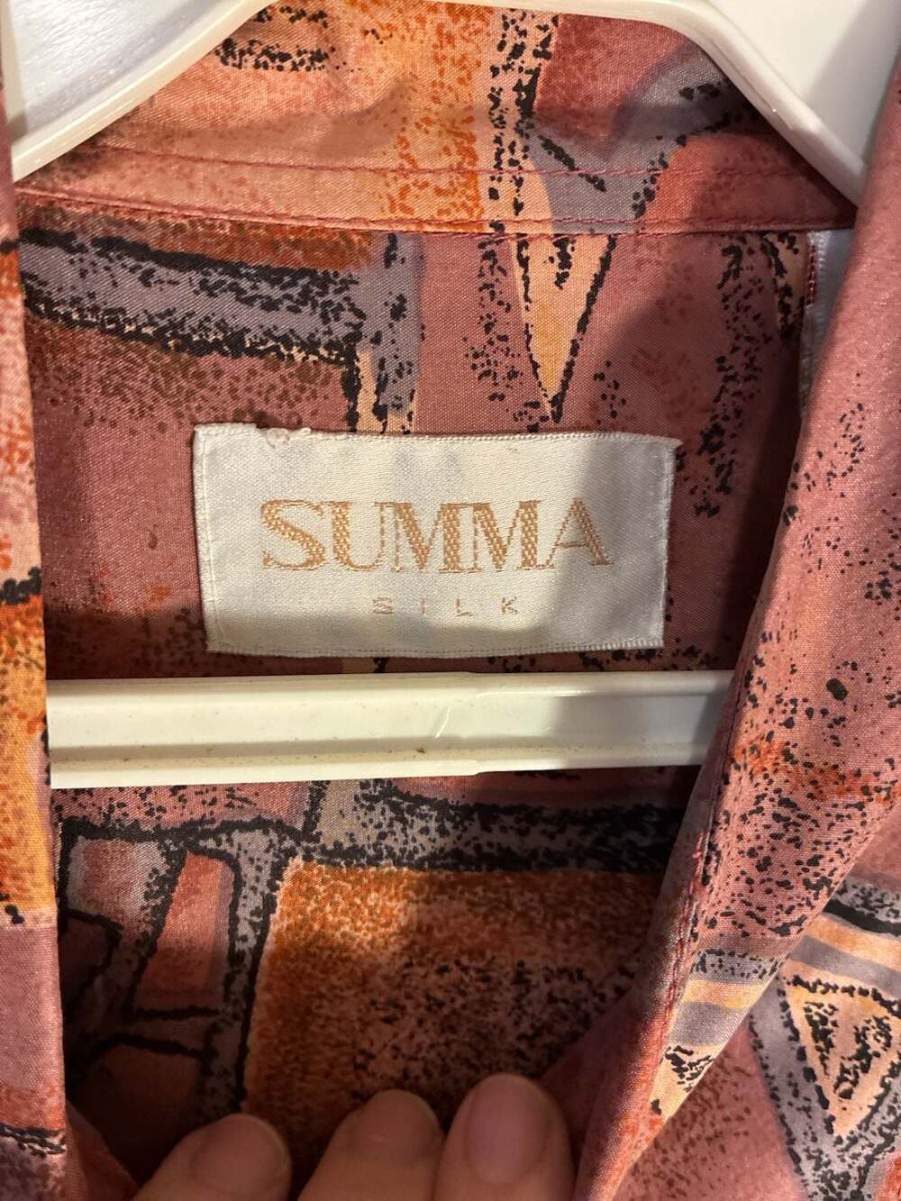 Summa Silk Vintage Southwest Over Duster Shirt Dress